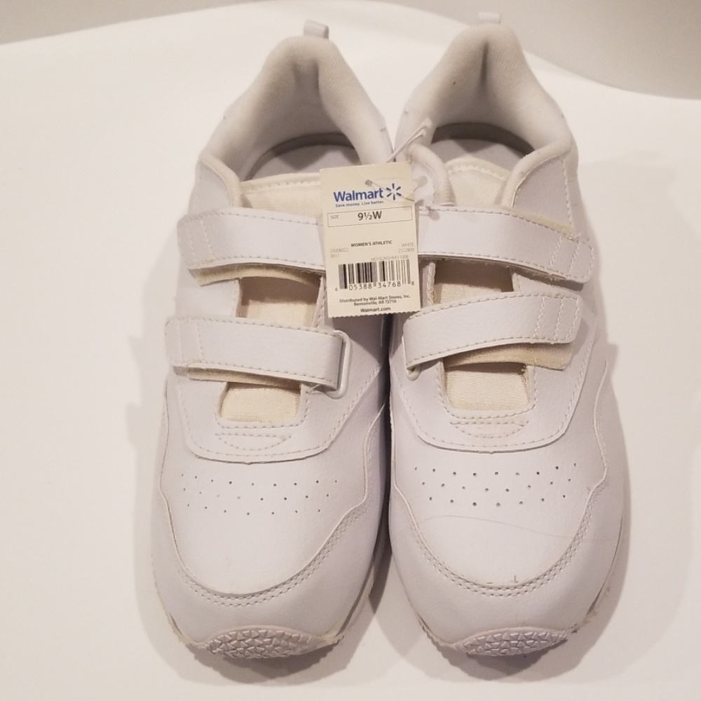 Women's athletic white brand new shoes velcrove